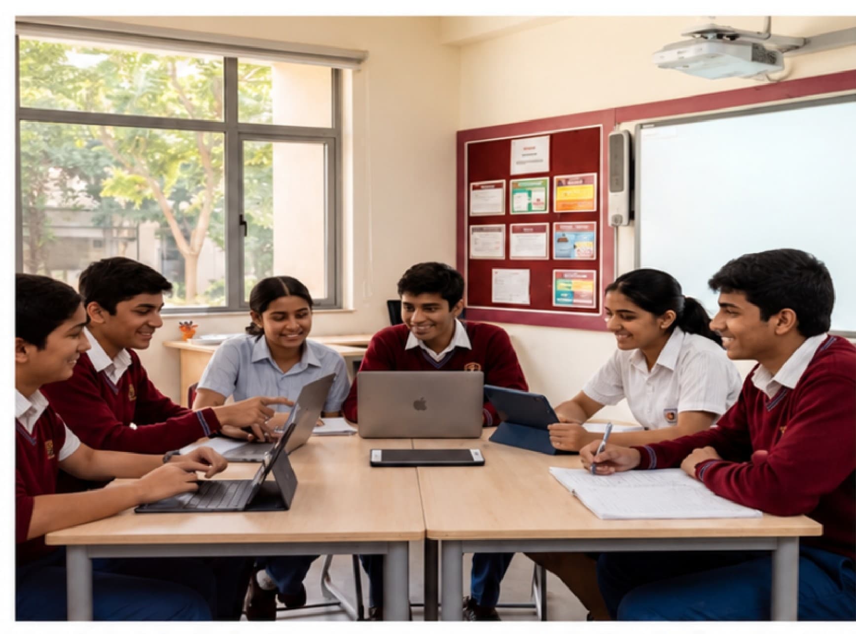 Students learning together